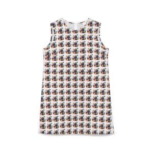 A-line Sleeveless Dress (AOP) Psychedelic Alien