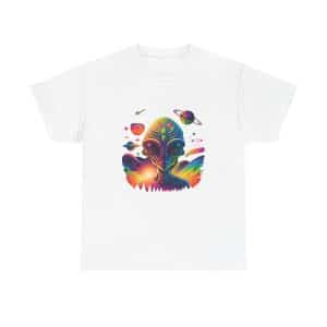 Unisex Heavy Cotton Tee Psychedelic Alien