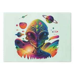 Cutting Board Psychedelic Alien