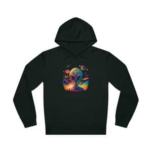 Unisex Drummer Hoodie Psychedelic Alien