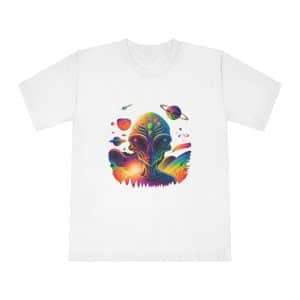 Unisex Classic Crewneck T-Shirt Psychedelic Alien