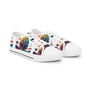 Men's Low Top Sneakers Psychedelic Alien