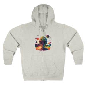 Unisex Zip Hoodie Psychedelic Alien