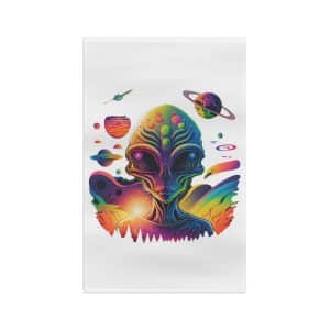 Microfiber Tea Towel Psychedelic Alien