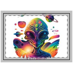 Throw Pillow Psychedelic Alien