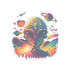 Kiss-Cut Stickers Psychedelic Alien