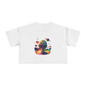 Women's Crop Tee Psychedelic Alien