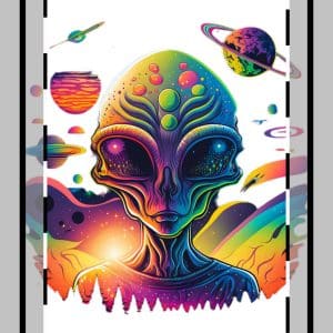 Custom Shape Magnets Psychedelic Alien