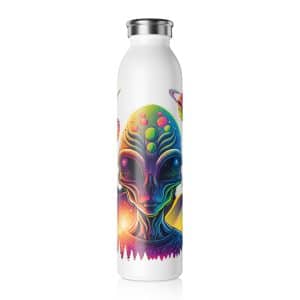 Slim Water Bottle Psychedelic Alien