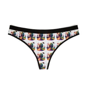 Women's Thongs (AOP) Psychedelic Alien