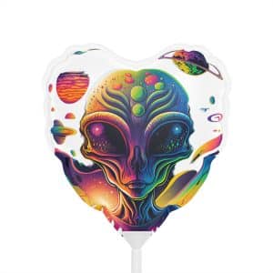 Balloons (Round and Heart-shaped), 6" Psychedelic Alien