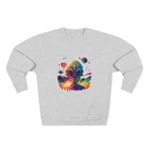 Unisex Crewneck Sweatshirt Psychedelic Alien