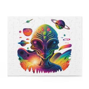 Puzzle (120, 252, 500-Piece) Psychedelic Alien