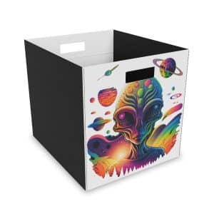 Felt Storage Box Psychedelic Alien