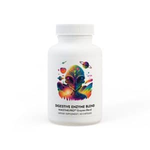 Digestive Enzyme Blend Supplement (60 Capsules) Psychedelic Alien