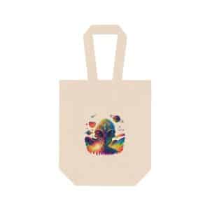 Double Wine Tote Bag Psychedelic Alien