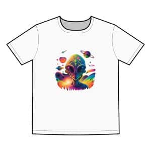 Men's Basic Tee Psychedelic Alien