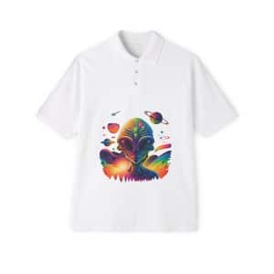 Men's Piqué Polo Psychedelic Alien