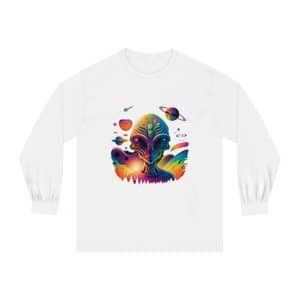 Unisex Classic Long Sleeve T-Shirt Psychedelic Alien