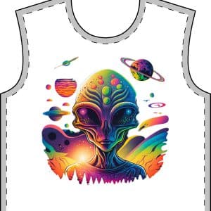 Women's Crewneck Sweatshirt (AOP) Psychedelic Alien