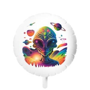 Mylar Helium Balloon Psychedelic Alien