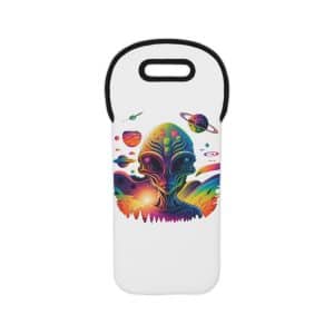 Wine Tote Bag Psychedelic Alien