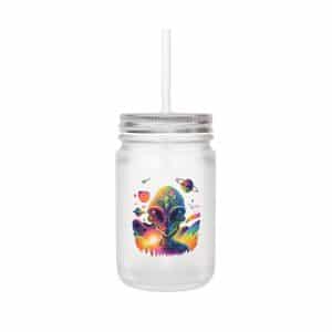 Mason Jar Psychedelic Alien