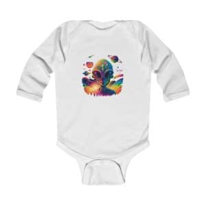 Infant Long Sleeve Bodysuit Psychedelic Alien