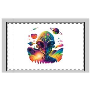 Microfiber Pillowcase Psychedelic Alien