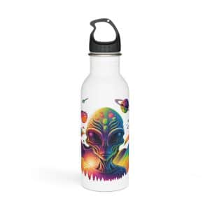 Stainless Steel Water Bottle Psychedelic Alien