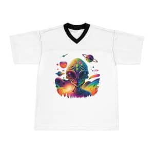 Unisex Football Jersey (AOP) Psychedelic Alien