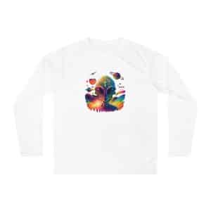 Unisex Performance Long Sleeve Shirt Psychedelic Alien