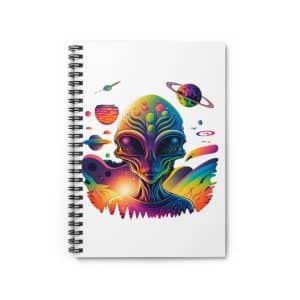 Spiral Notebook - Ruled Line Psychedelic Alien