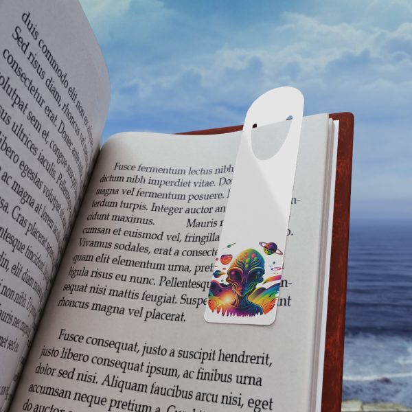 Vibrant Alien Themed Bookmark, Colorful Space Bookmark, Sci-Fi Reader Gift, Cosmic Bookmarker, Fun Reading Accessory - Image 4