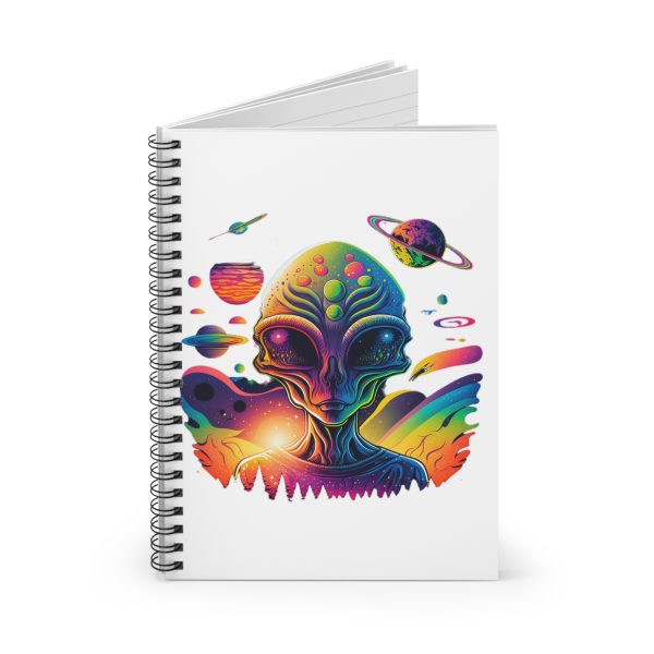 Cosmic Alien Spiral Notebook - Perfect for Drawing, Journaling, Note-taking, Gifts for Sci-Fi Lovers, Creative Writing - Image 2