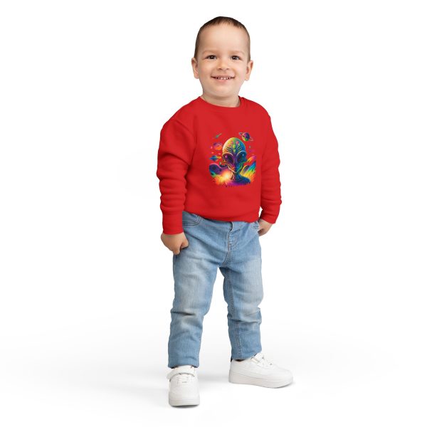 Cosmic Alien Toddler Sweatshirt - Cute Space Theme, Perfect for Birthdays, Gifts, Astronaut Enthusiasts, Baby Shower, Everyday Wear - Image 32