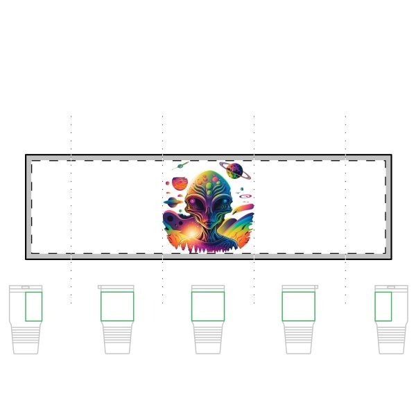 Vibrant Alien Tumbler, 30oz | Colorful Travel Mug, Gift for Space Lovers, Unique Water Bottle, Eco-Friendly Drinkware