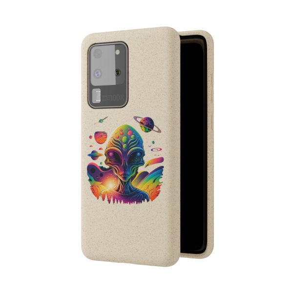 Vibrant Alien Biodegradable Phone Case, Eco-Friendly Galaxy Phone Cover, Unique Gift for Space Lovers, Fun Alien Design, Sustainable [...] - Image 10