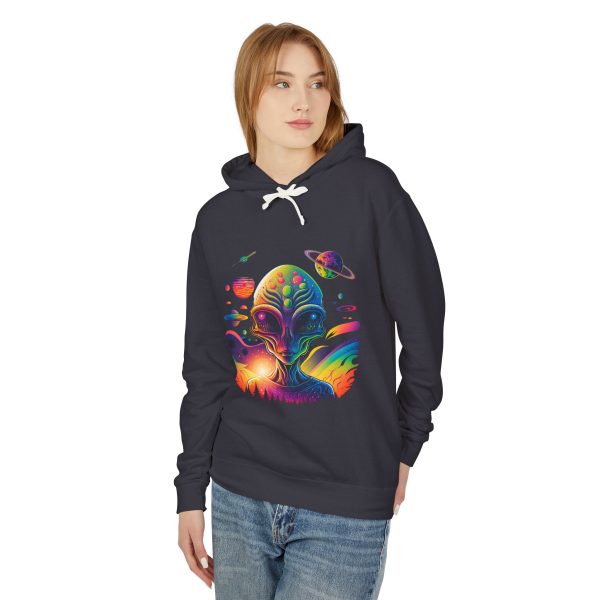 Colorful Alien Artwork Lightweight Hoodie - Unisex Sweatshirt for Space Lovers, Casual Wear, Gift for Science Fiction Fans, Unique [...] - Image 39