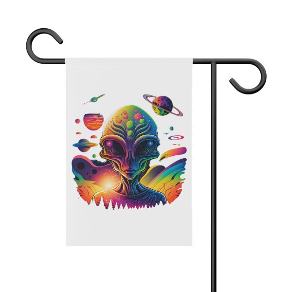 Vibrant Alien Garden Banner - Cosmic Decor, Outdoor Art, Whimsical Garden Sign, Unique Gift, Party Decoration - Image 2
