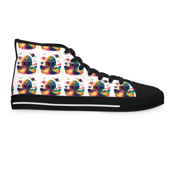 Colorful Women's High Top Sneakers, Vibrant Casual Shoes, Unique Footwear for Travel, Trendy Sneakers for Everyday Wear, Gift for Her, [...] - Image 8