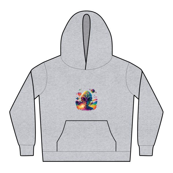 Colorful Cosmic Kids Hoodie, Space Alien Design, Kid's Relax Hoodie, Fun Graphic Sweatshirt, Perfect for Gifts and Celebrations - Image 3