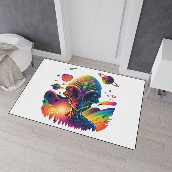 Vibrant Alien Art Floor Mat, Cosmic Area Rug, Outer Space Doormat, Unique Home Decor, Gift for Sci-Fi Lovers - Image 4