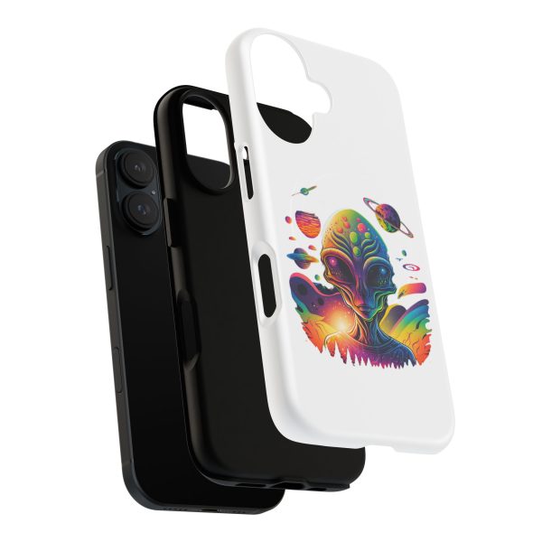 Vibrant Alien Phone Case - Funky Tough Magnetic Cover for Teens, Outer Space, Gift for Sci-Fi Lovers, Unique Cosmic Design - Image 66