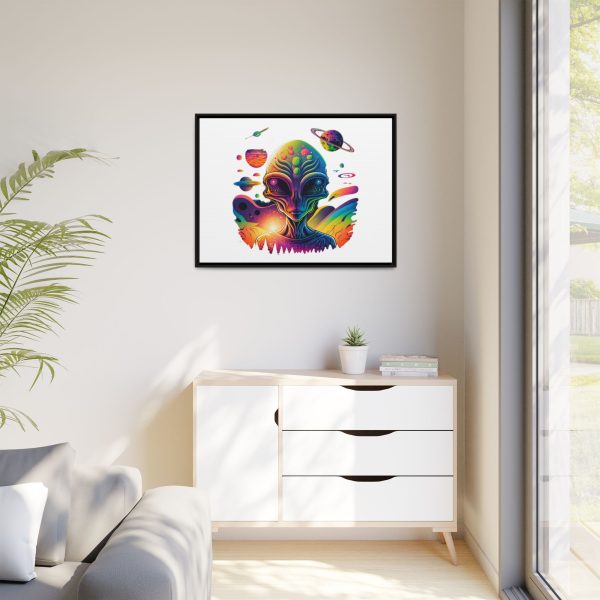 Vibrant Alien Canvas Art Print, Framed Decor for Sci-Fi Lovers, Cosmic Wall Art, Colorful Home Decoration, Unique Gift Idea - Image 35