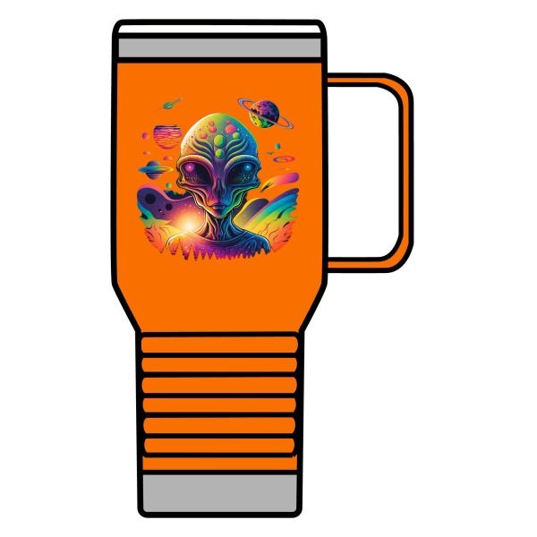 Vibrant Alien Travel Mug | 20oz Cosmic Coffee Cup, Space-Themed Gift, Unique Travel Tumbler, Quirky Science Fiction Mug, Stylish [...] - Image 11