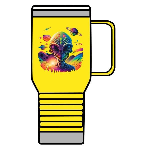 Vibrant Alien Travel Mug | 20oz Cosmic Coffee Cup, Space-Themed Gift, Unique Travel Tumbler, Quirky Science Fiction Mug, Stylish [...] - Image 13