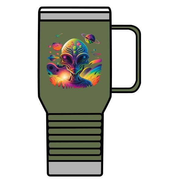 Vibrant Alien Travel Mug | 20oz Cosmic Coffee Cup, Space-Themed Gift, Unique Travel Tumbler, Quirky Science Fiction Mug, Stylish [...] - Image 15