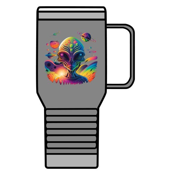 Vibrant Alien Travel Mug | 20oz Cosmic Coffee Cup, Space-Themed Gift, Unique Travel Tumbler, Quirky Science Fiction Mug, Stylish [...] - Image 17
