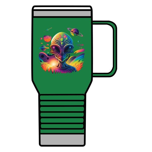 Vibrant Alien Travel Mug | 20oz Cosmic Coffee Cup, Space-Themed Gift, Unique Travel Tumbler, Quirky Science Fiction Mug, Stylish [...] - Image 19